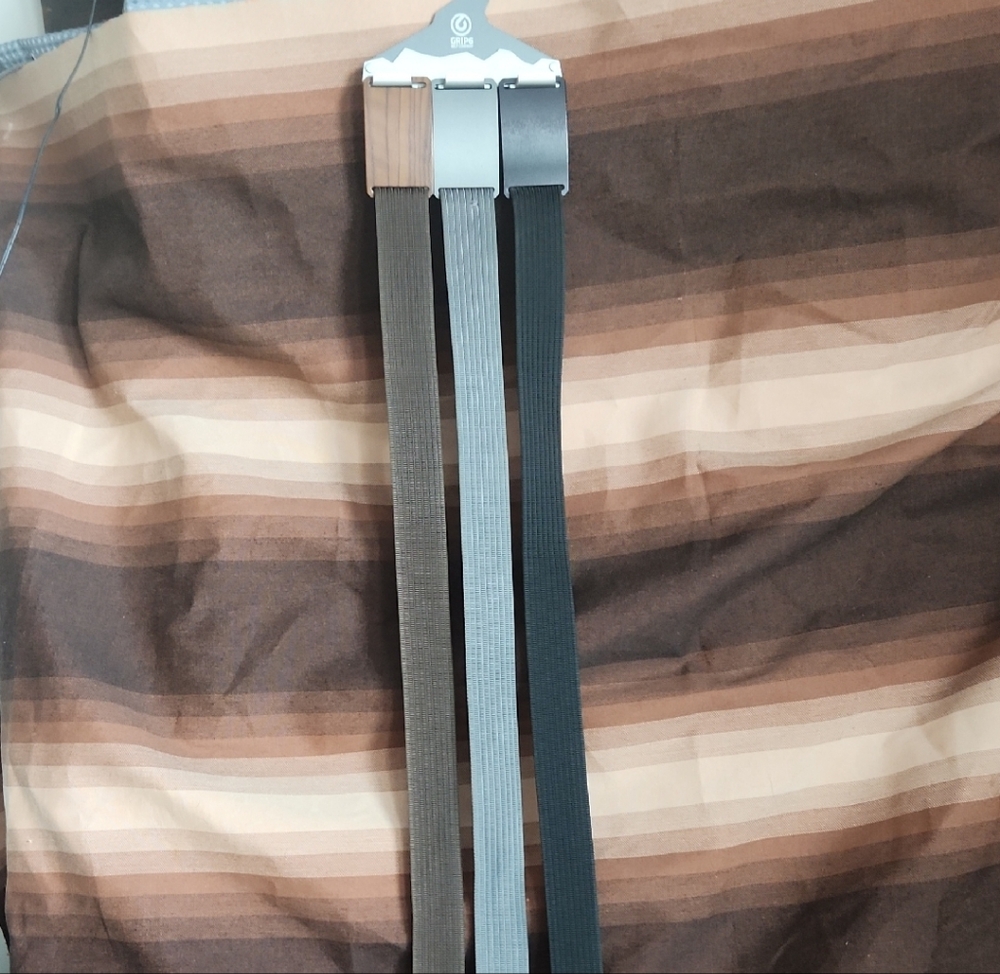 Gray and Black Belt with Modern Metallic Detail